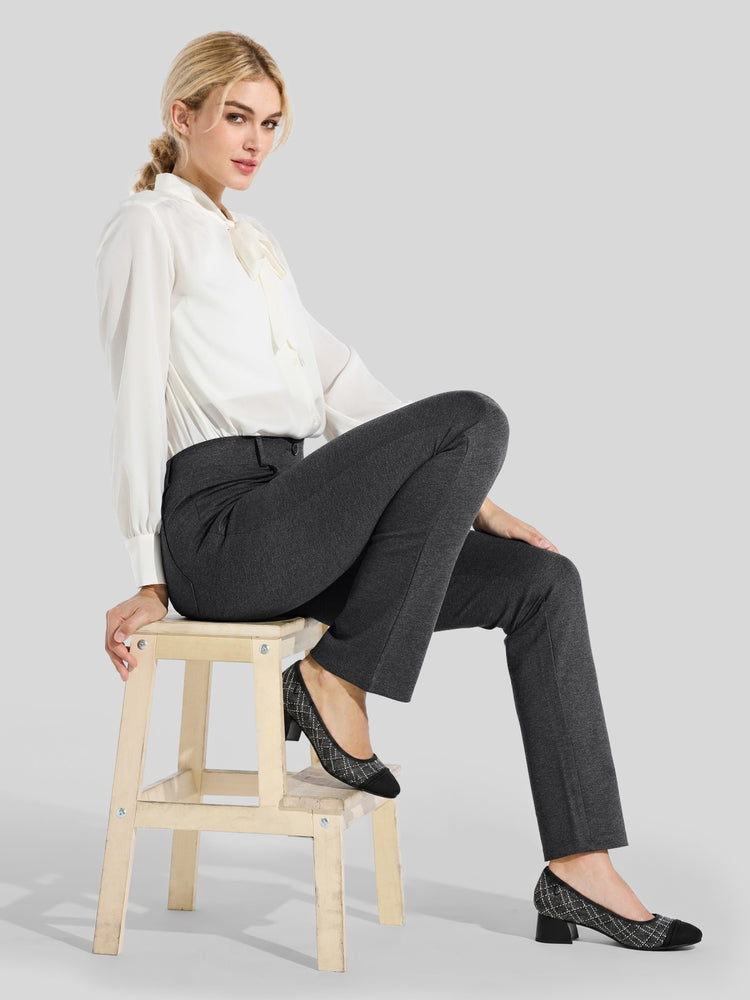Women's Straight Leg Yoga Dress Pants_