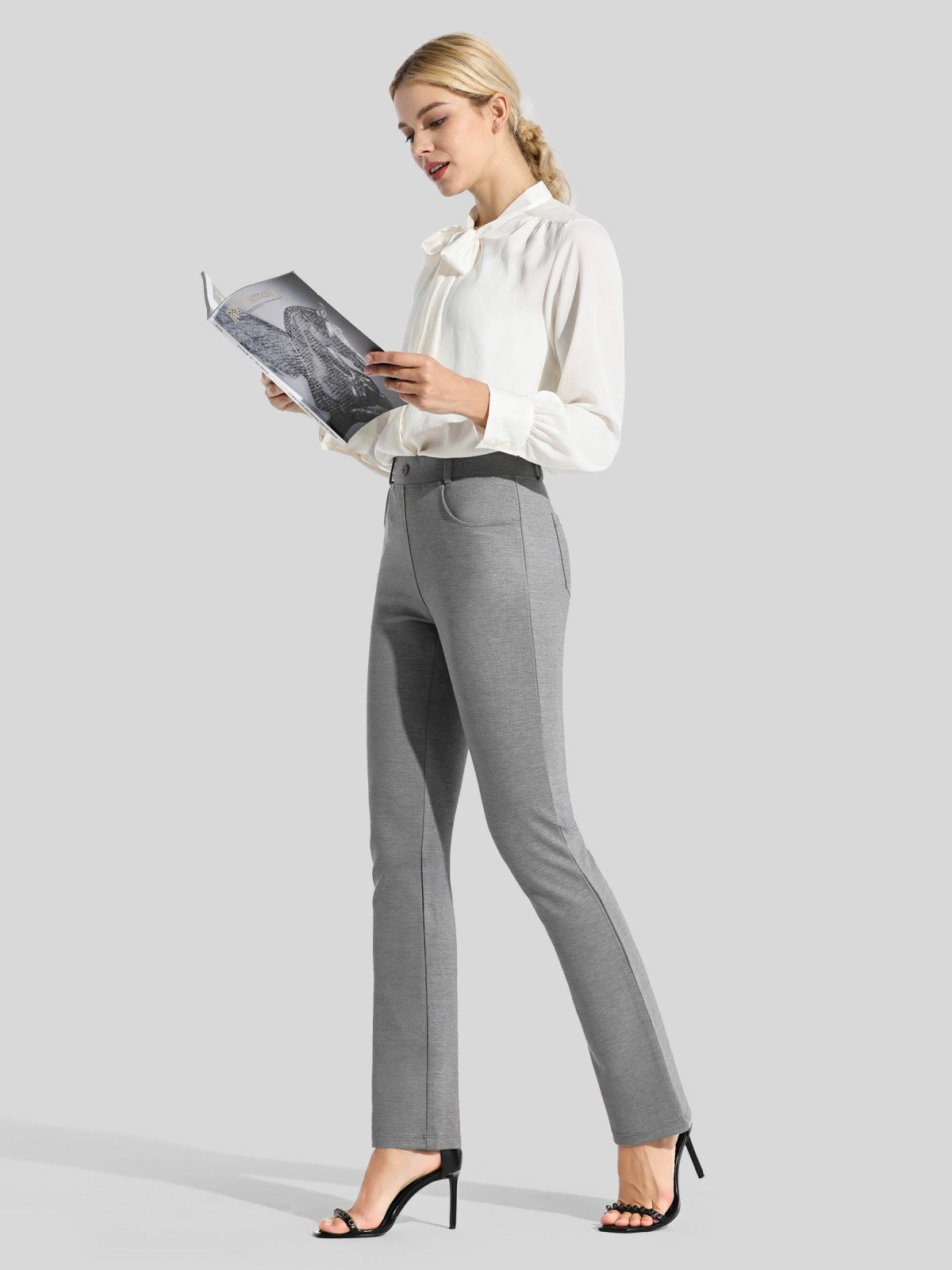 Women's Straight Leg Yoga Dress Pants_