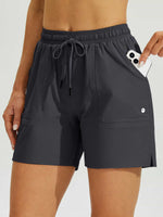 Women wearing comfortable shorts with a drawstring 