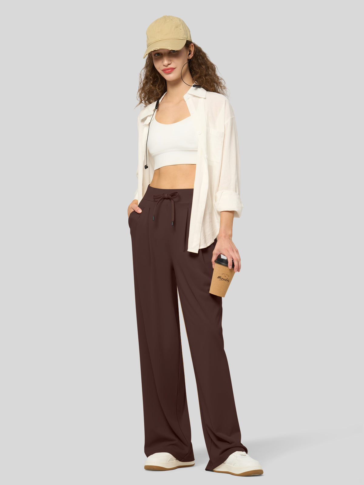 willit Women's Stretchy Wide Leg Slacks-28 Inch - 