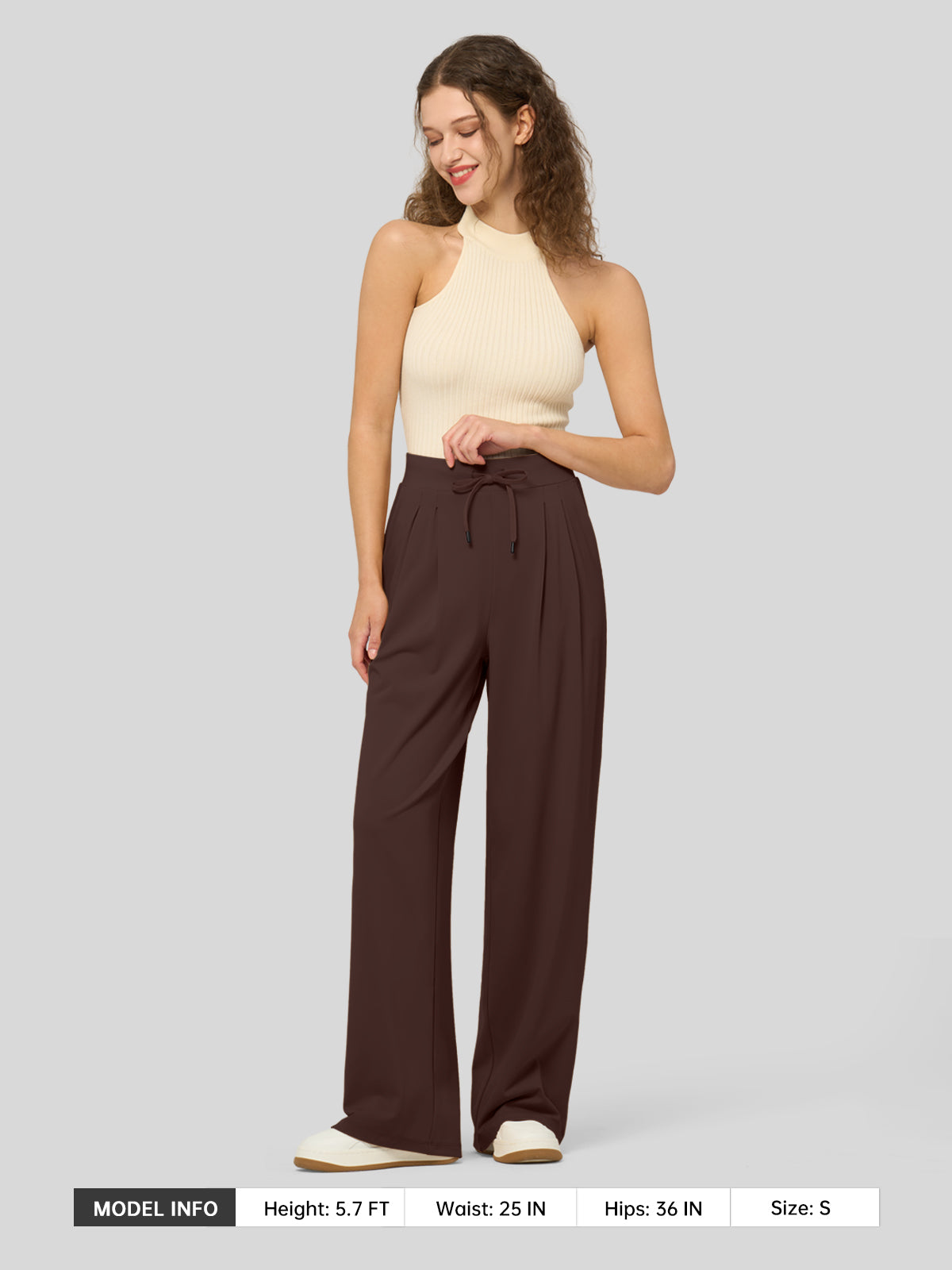 willit Women's Stretchy Wide Leg Slacks-28 Inch - 