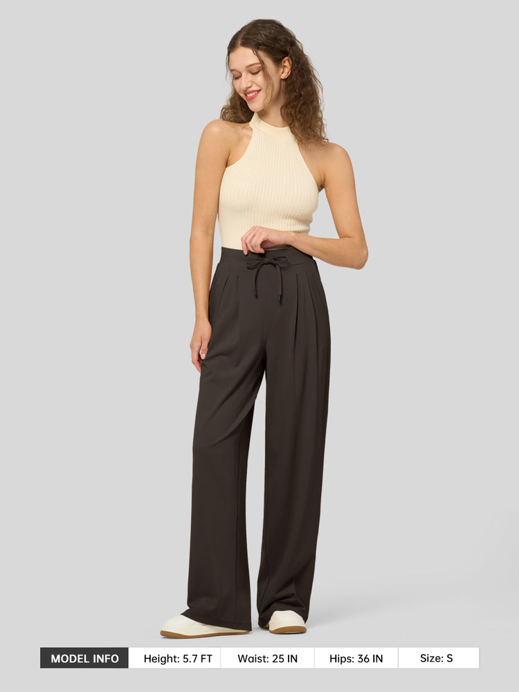 willit Women's Stretchy Wide Leg Slacks-28 Inch - 