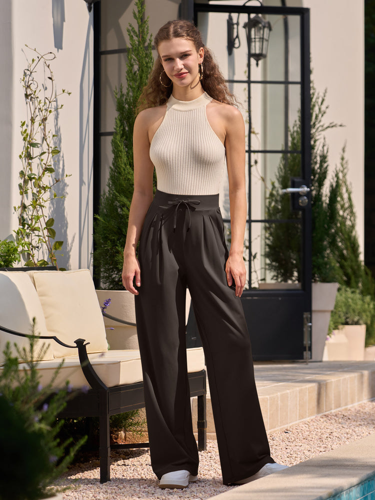 willit Women's Stretchy Wide Leg Slacks-28 Inch - 