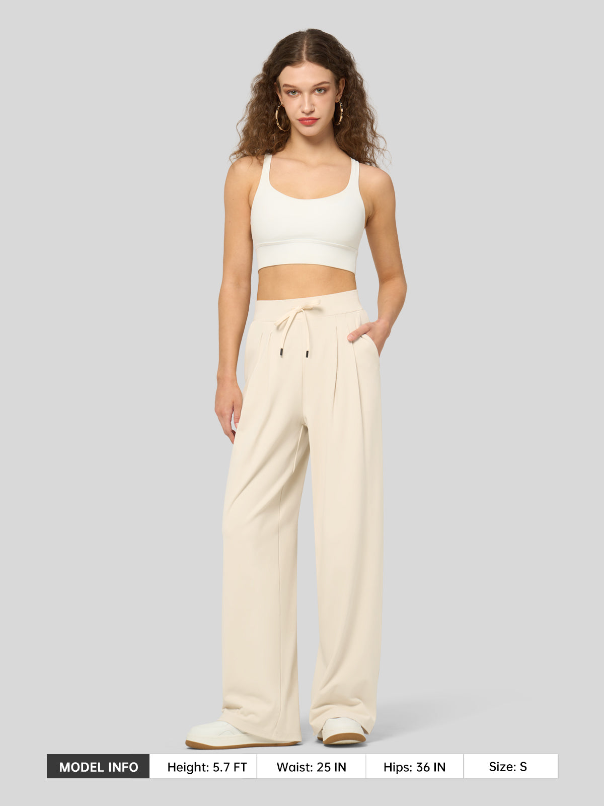 willit Women's Stretchy Wide Leg Slacks-28 Inch 