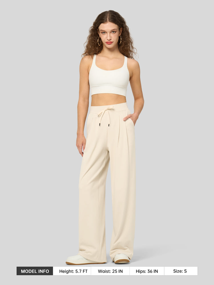 willit Women's Stretchy Wide Leg Slacks-28 Inch 