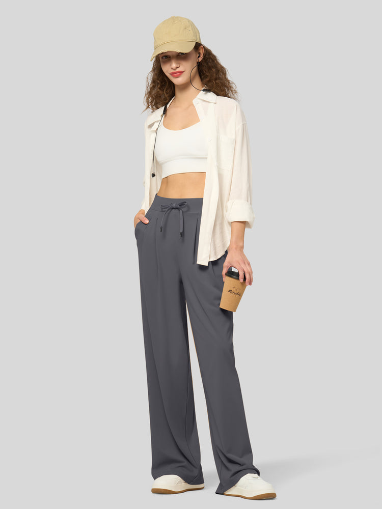 willit Women's Stretchy Wide Leg Slacks-28 Inch - 