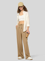 willit Women's Stretchy Wide Leg Slacks-31 Inch - 
