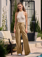 willit Women's Stretchy Wide Leg Slacks-32 Inch - 