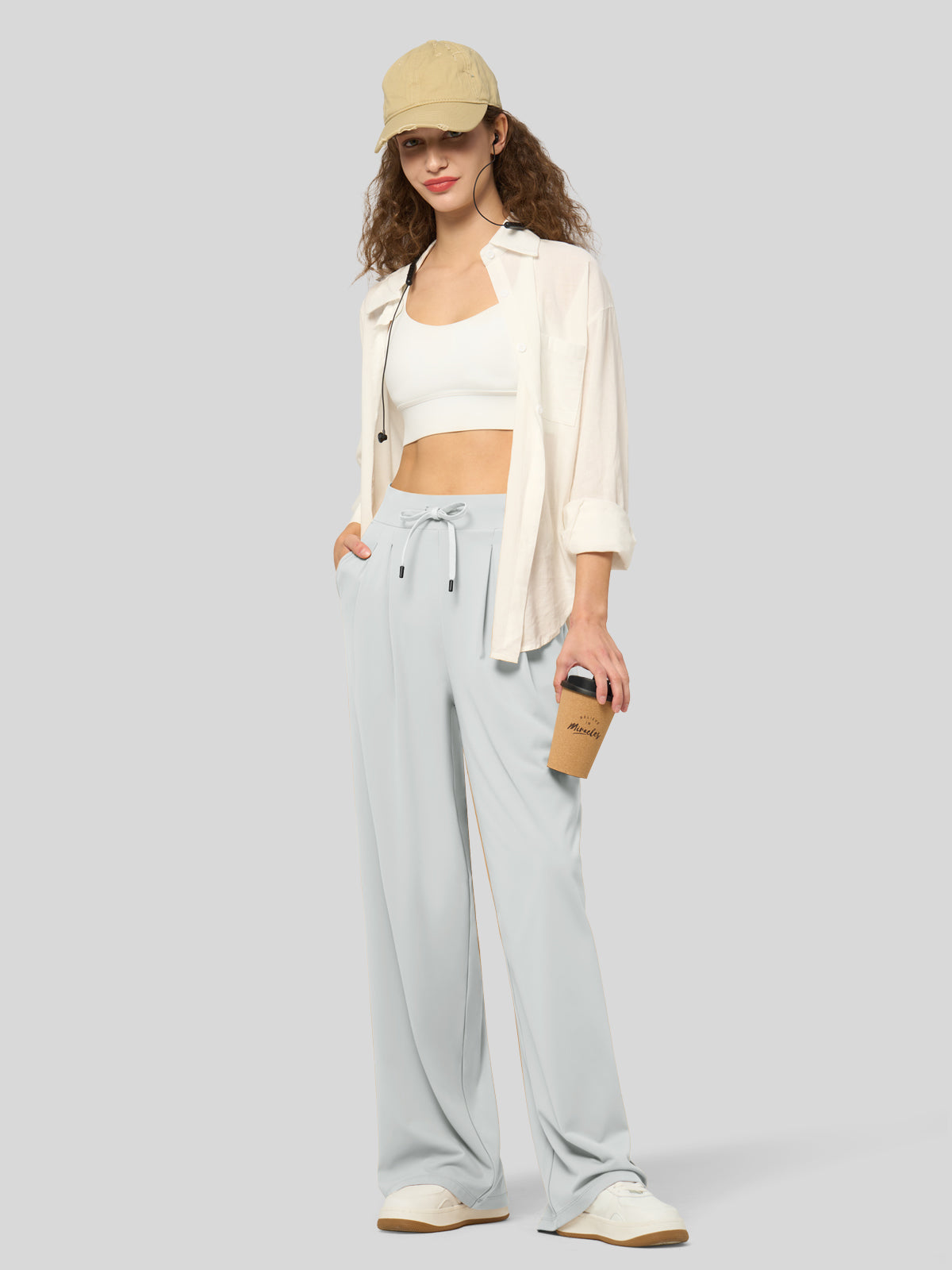 willit Women's Stretchy Wide Leg Slacks-28 Inch - 