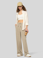 willit Women's Stretchy Wide Leg Slacks-31 Inch - 