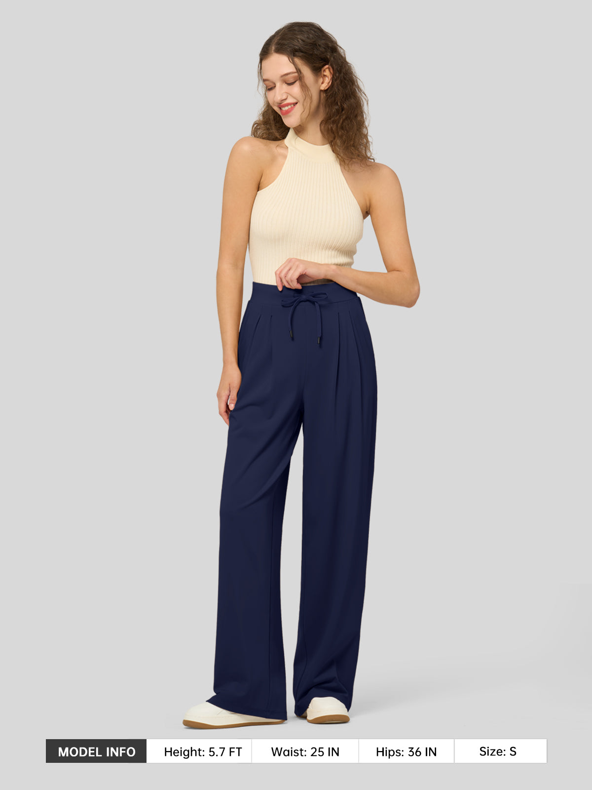 willit Women's Stretchy Wide Leg Slacks-28 Inch - 