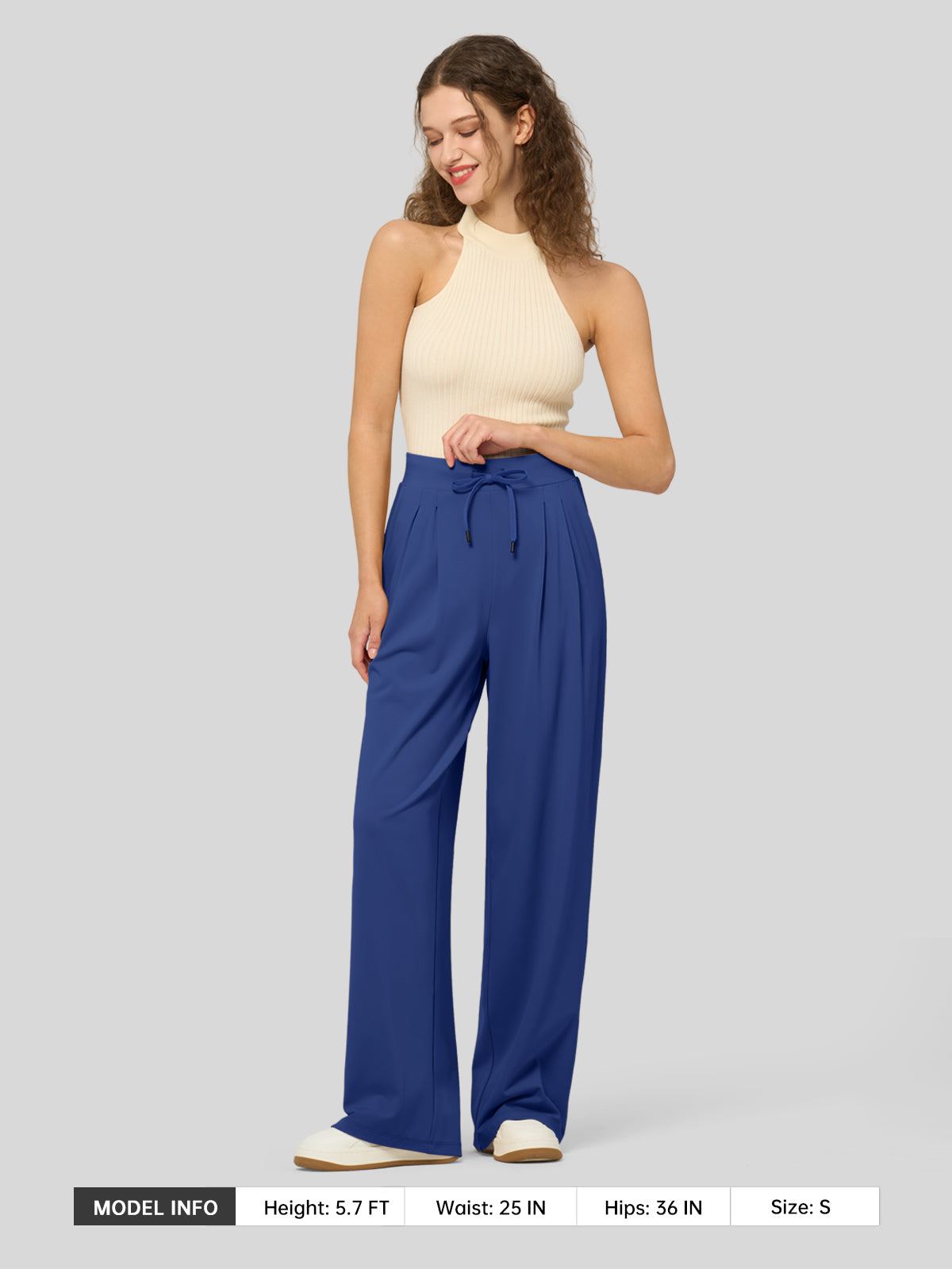 willit Women's Stretchy Wide Leg Slacks-28 Inch - 