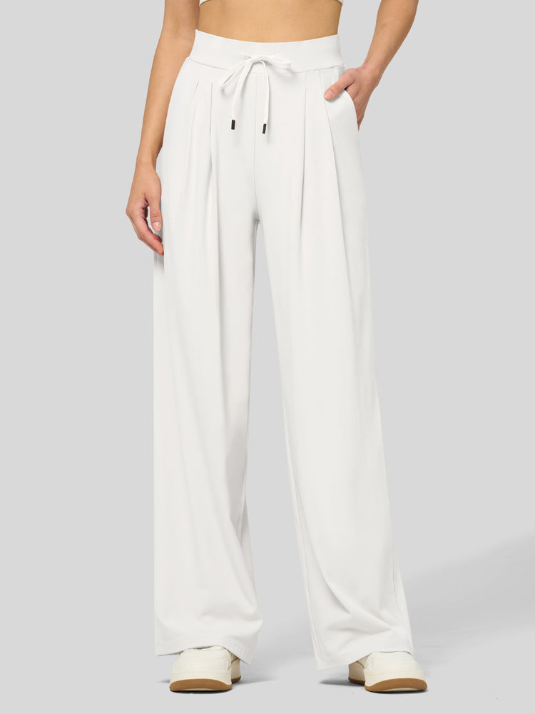 willit Women's Stretchy Wide Leg Slacks-28 Inch - 