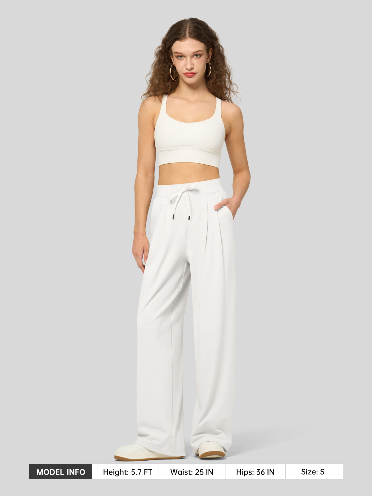 willit Women's Stretchy Wide Leg Slacks-28 Inch - 