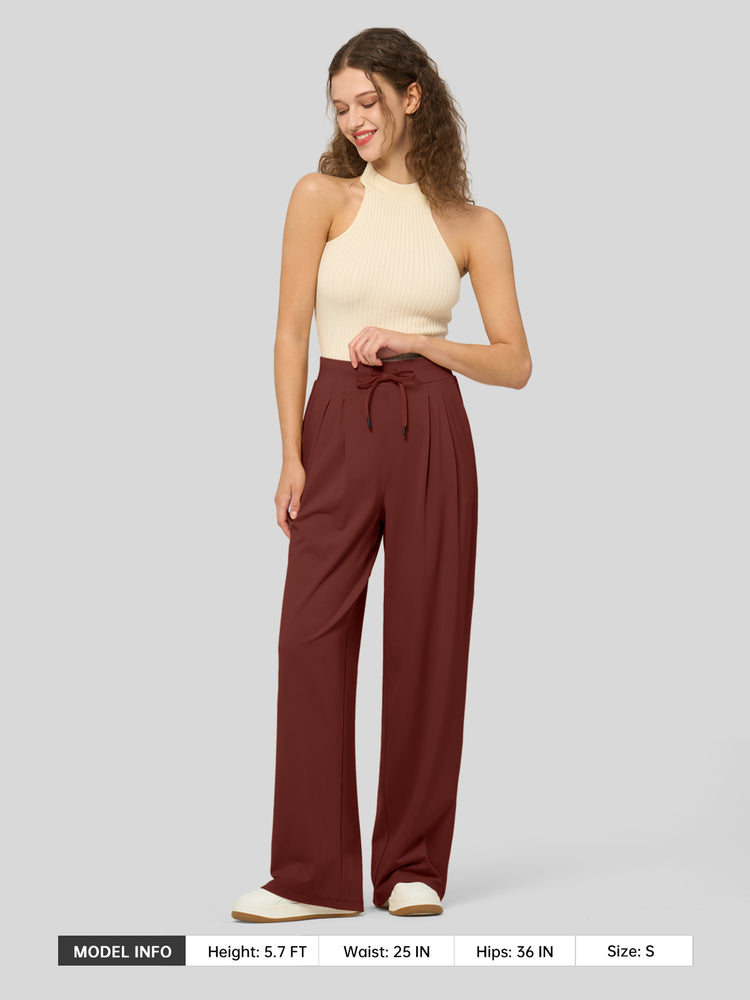 willit Women's Stretchy Wide Leg Slacks-28 Inch - 