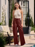 willit Women's Stretchy Wide Leg Slacks-28 Inch - 