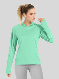 Willit Women's Sun Protection Hoodie UPF 50+ #light-green