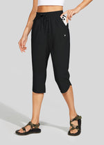 Willit  Women's Sports Woven Capri Pants 