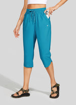 Willit  Women's Sports Woven Capri Pants 