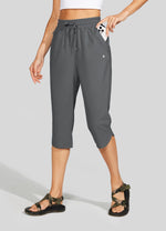 Willit  Women's Sports Woven Capri Pants 