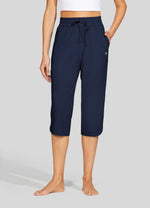 Willit  Women's Sports Woven Capri Pants 