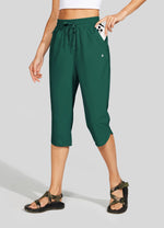 Willit  Women's Sports Woven Capri Pants 