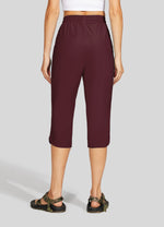 Willit  Women's Sports Woven Capri Pants 