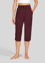 Willit  Women's Sports Woven Capri Pants 