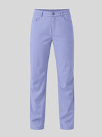 Light purple straight-leg pants shown flat 