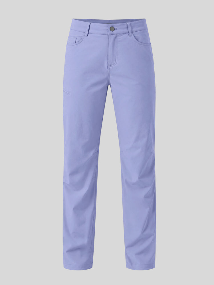 Light purple straight-leg pants shown flat 