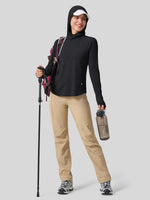 Women's Quick-Dry Sun Hoodies Long Sleeve Shirt_