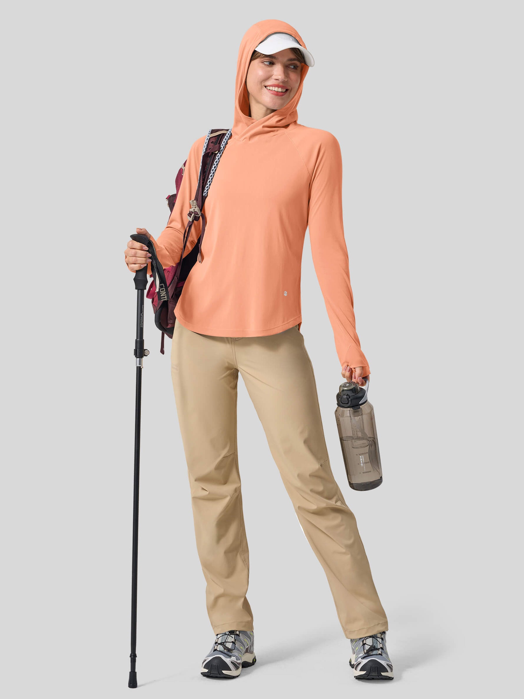 Women's Quick-Dry Sun Hoodies Long Sleeve Shirt_
