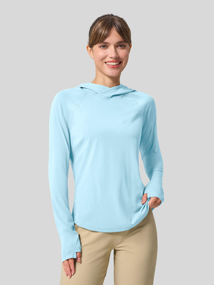 Women's Quick-Dry Sun Hoodies Long Sleeve Shirt_