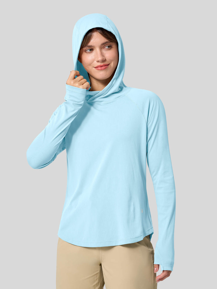 Women's Quick-Dry Sun Hoodies Long Sleeve Shirt_