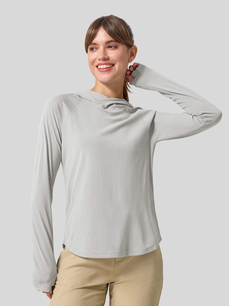 Women's Quick-Dry Sun Hoodies Long Sleeve Shirt_