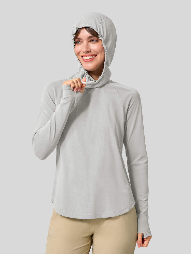 Women's Quick-Dry Sun Hoodies Long Sleeve Shirt_