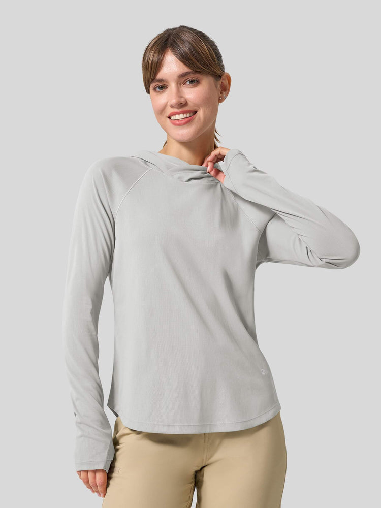 Women's Quick-Dry Sun Hoodies Long Sleeve Shirt_