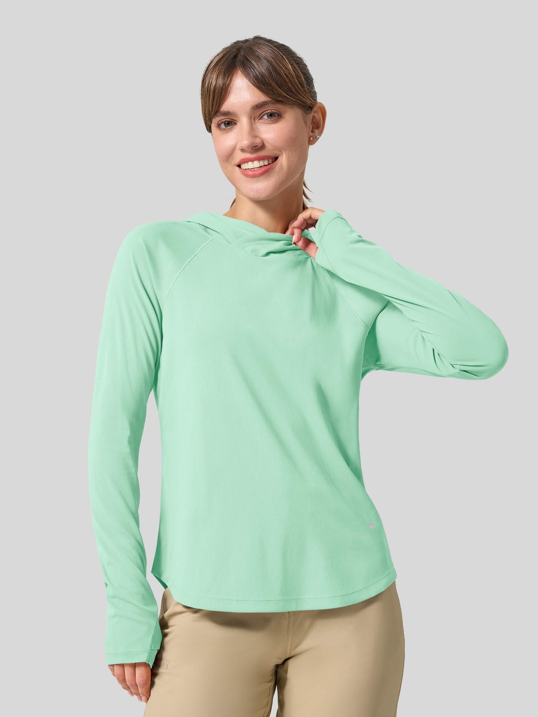 Women's Quick-Dry Sun Hoodies Long Sleeve Shirt_