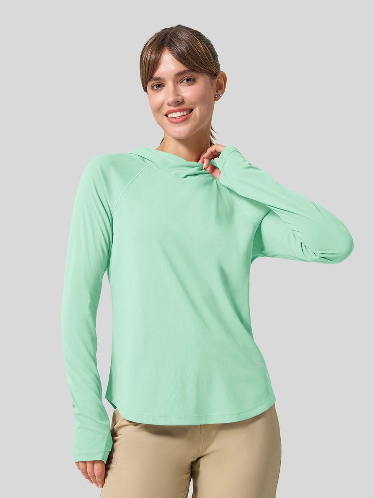 Women's Quick-Dry Sun Hoodies Long Sleeve Shirt_