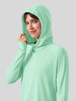 Women's Quick-Dry Sun Hoodies Long Sleeve Shirt_