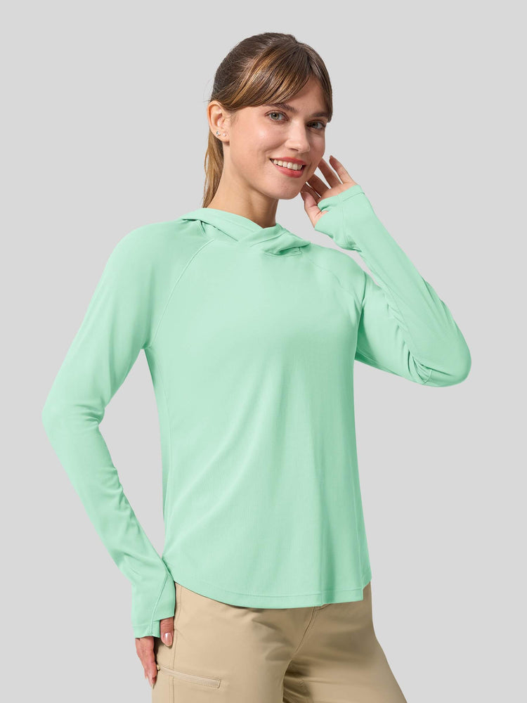 Women's Quick-Dry Sun Hoodies Long Sleeve Shirt_