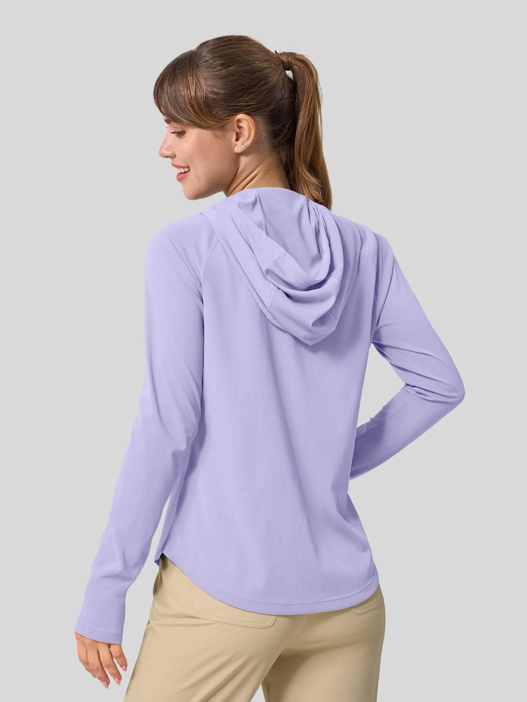 Women's Quick-Dry Sun Hoodies Long Sleeve Shirt_