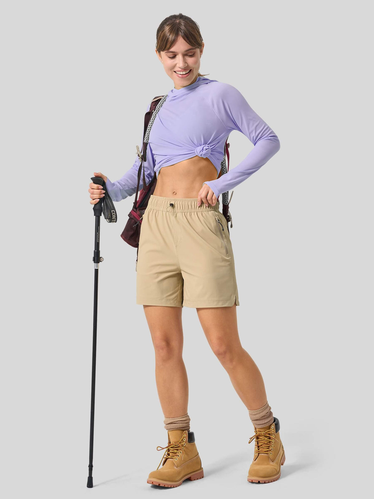 Women's Quick-Dry Sun Hoodies Long Sleeve Shirt_