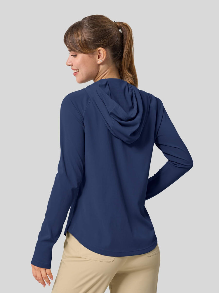 Women's Quick-Dry Sun Hoodies Long Sleeve Shirt_