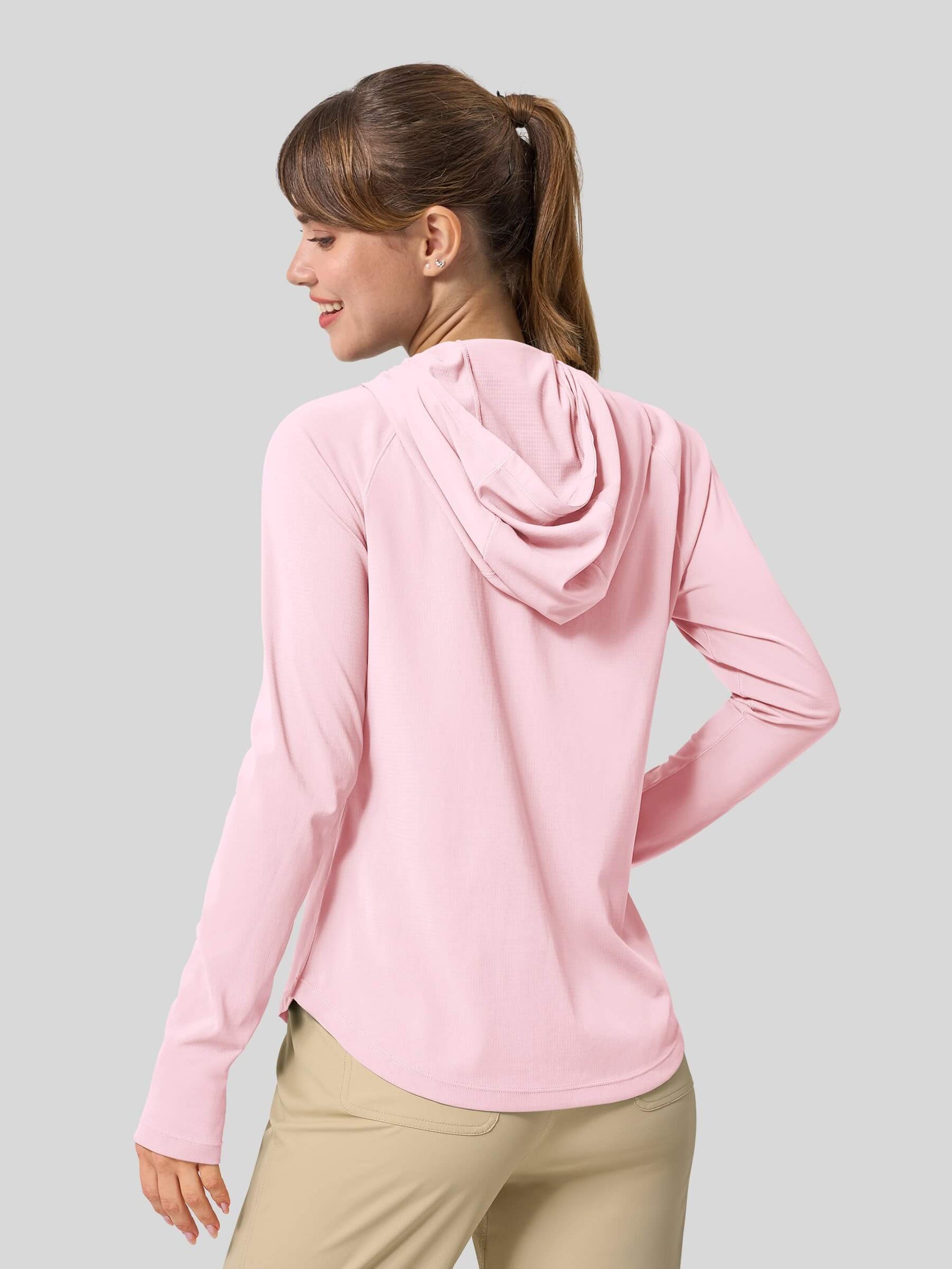 Women's Quick-Dry Sun Hoodies Long Sleeve Shirt_