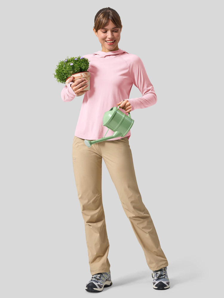 Women's Quick-Dry Sun Hoodies Long Sleeve Shirt_
