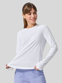Women's UPF50 Sun Shirt_Polygiene Tech_#white