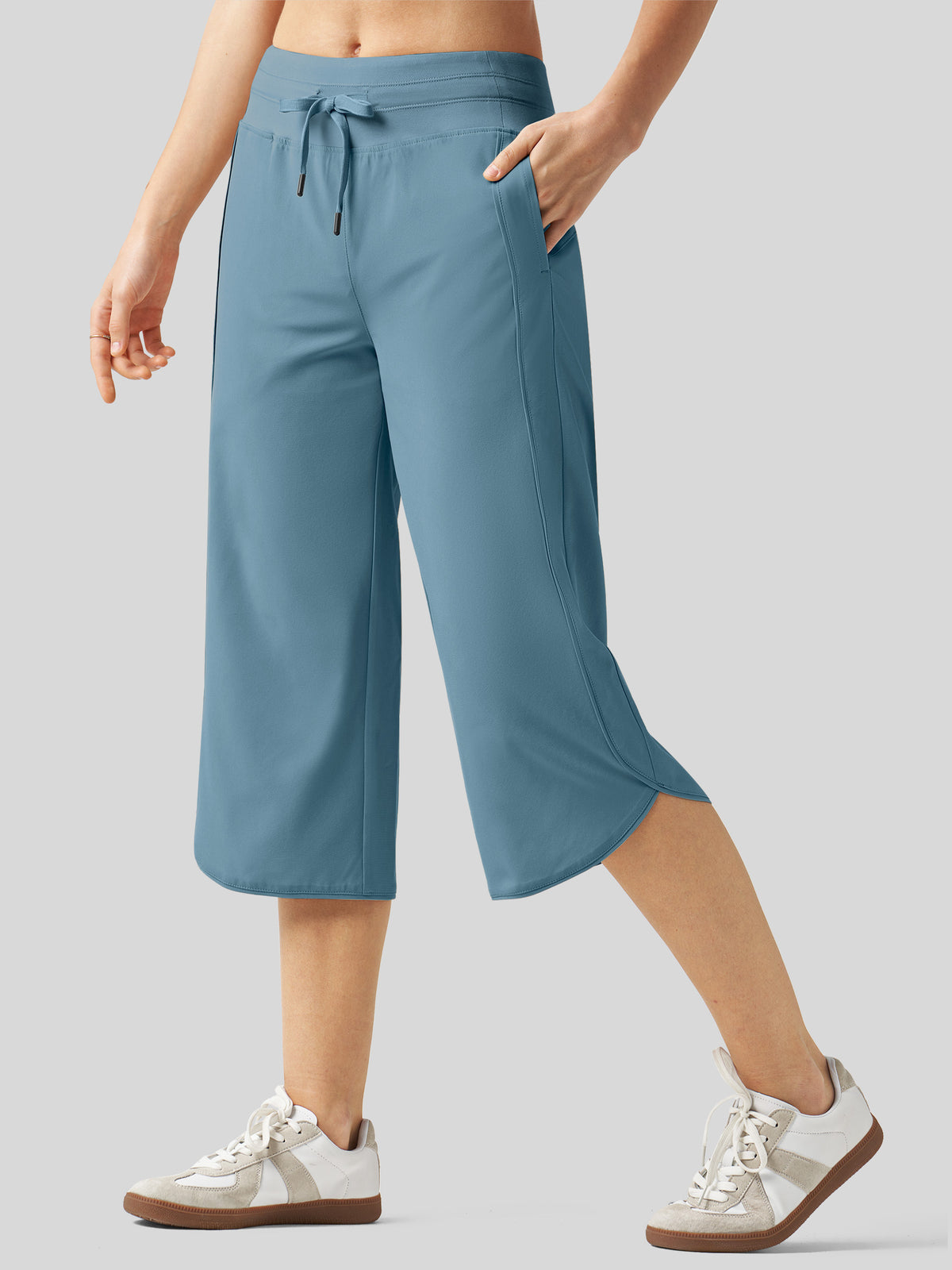Willit Women's Ultra-soft Wide Leg Capri 