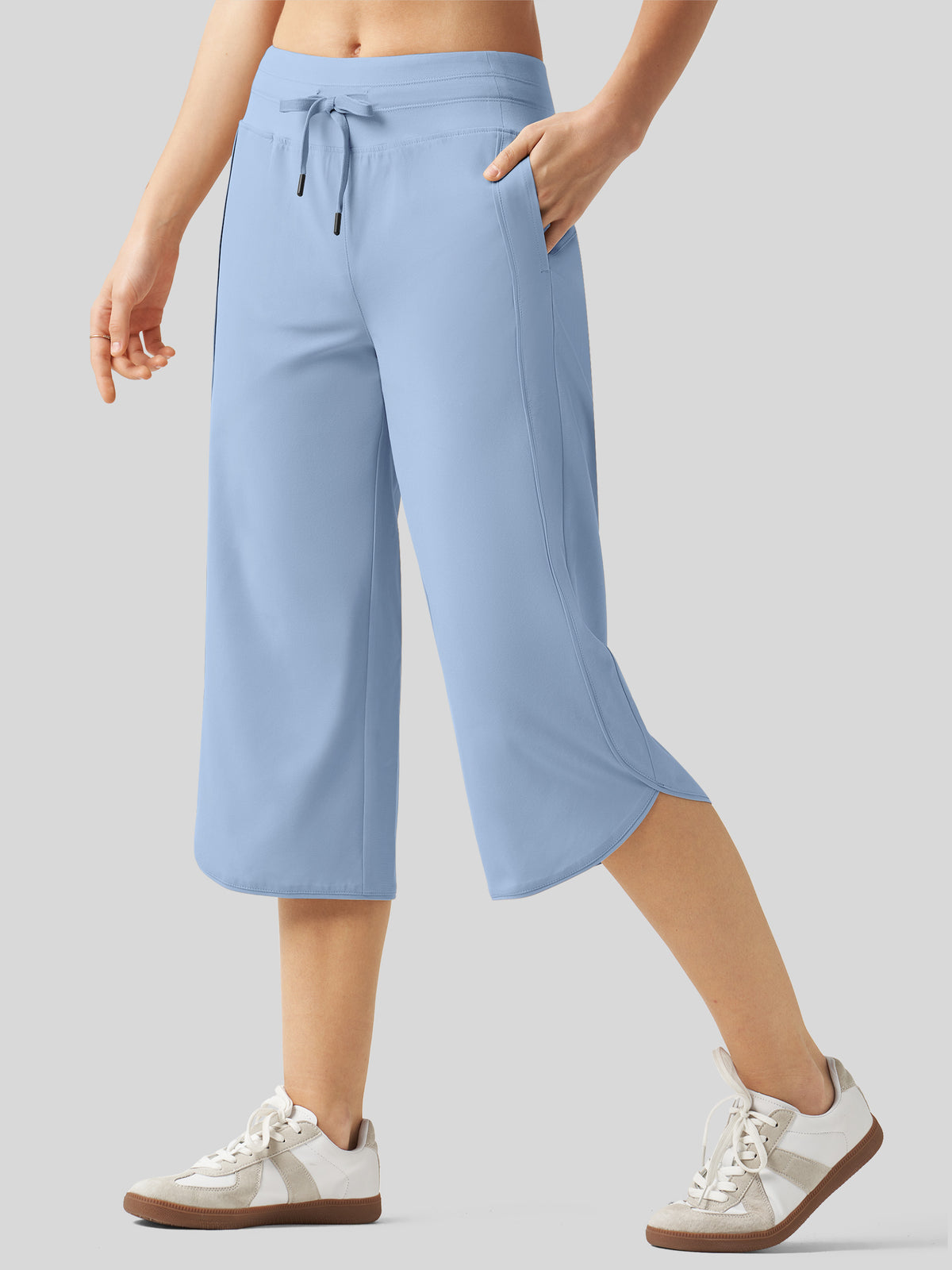 Willit Women's Ultra-soft Wide Leg Capri 