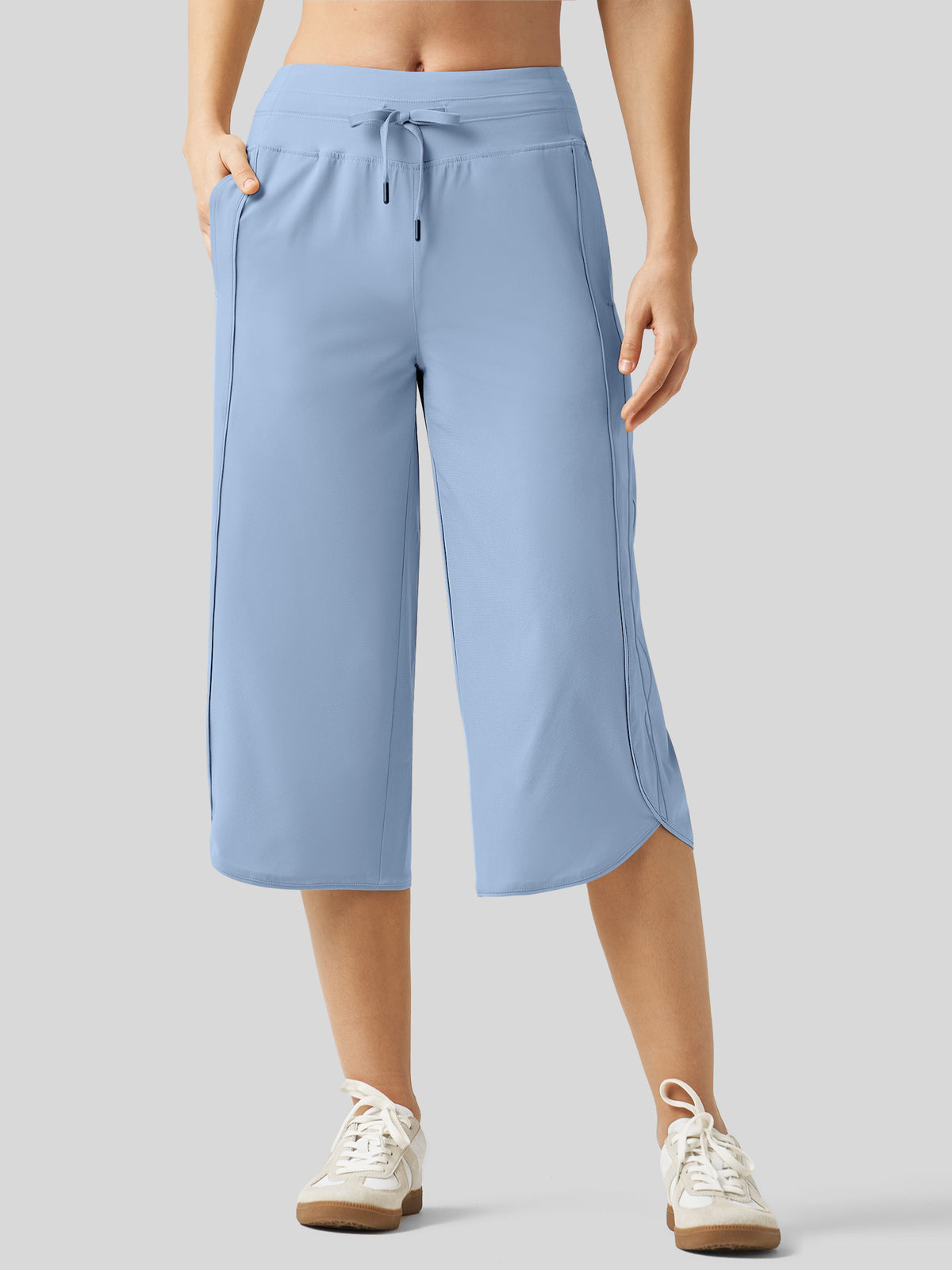 Willit Women's Ultra-soft Wide Leg Capri 